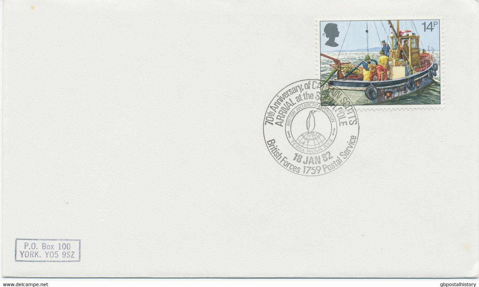 GB SPECIAL EVENT POSTMARKS 70th Anniversary Of CAPTAIN SCOTT'S ARRIVAL At The SOUTHPOLE - BRITISH ANTARCTIC EXPEDITION - Marcophilie