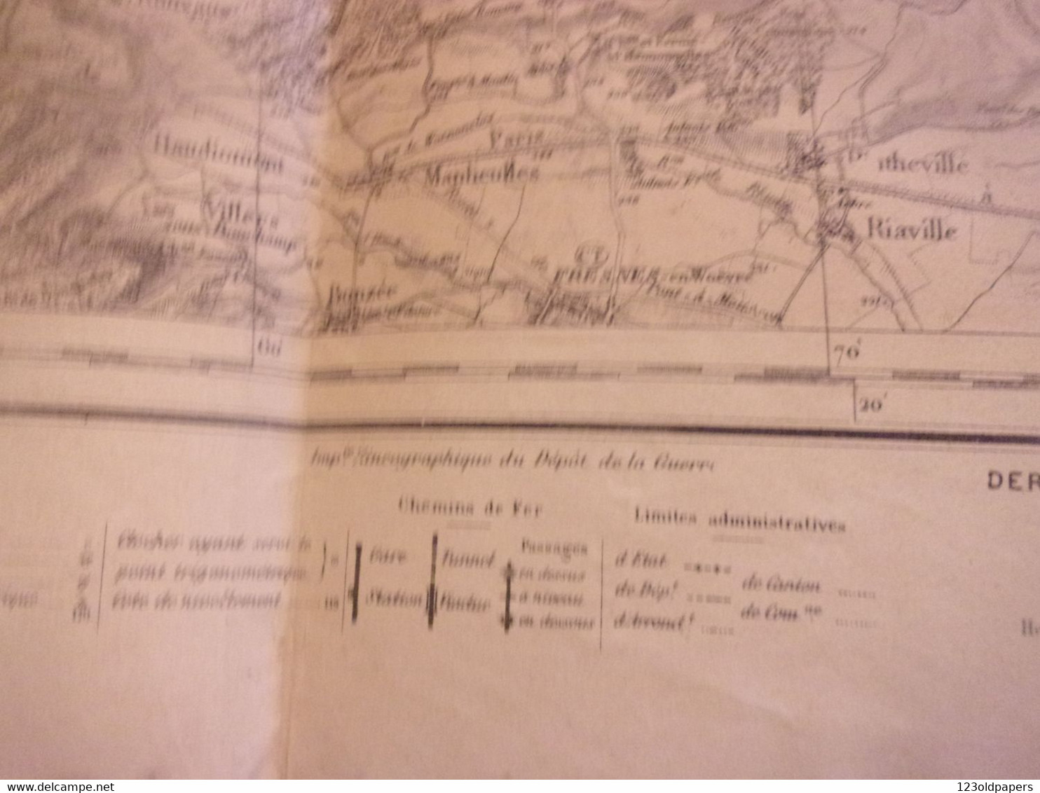 ♥️ carte d'état major guerre MOSELLE METZ THIONVILLE .. 1886 REGIMENT DE HUSSARD CACHET