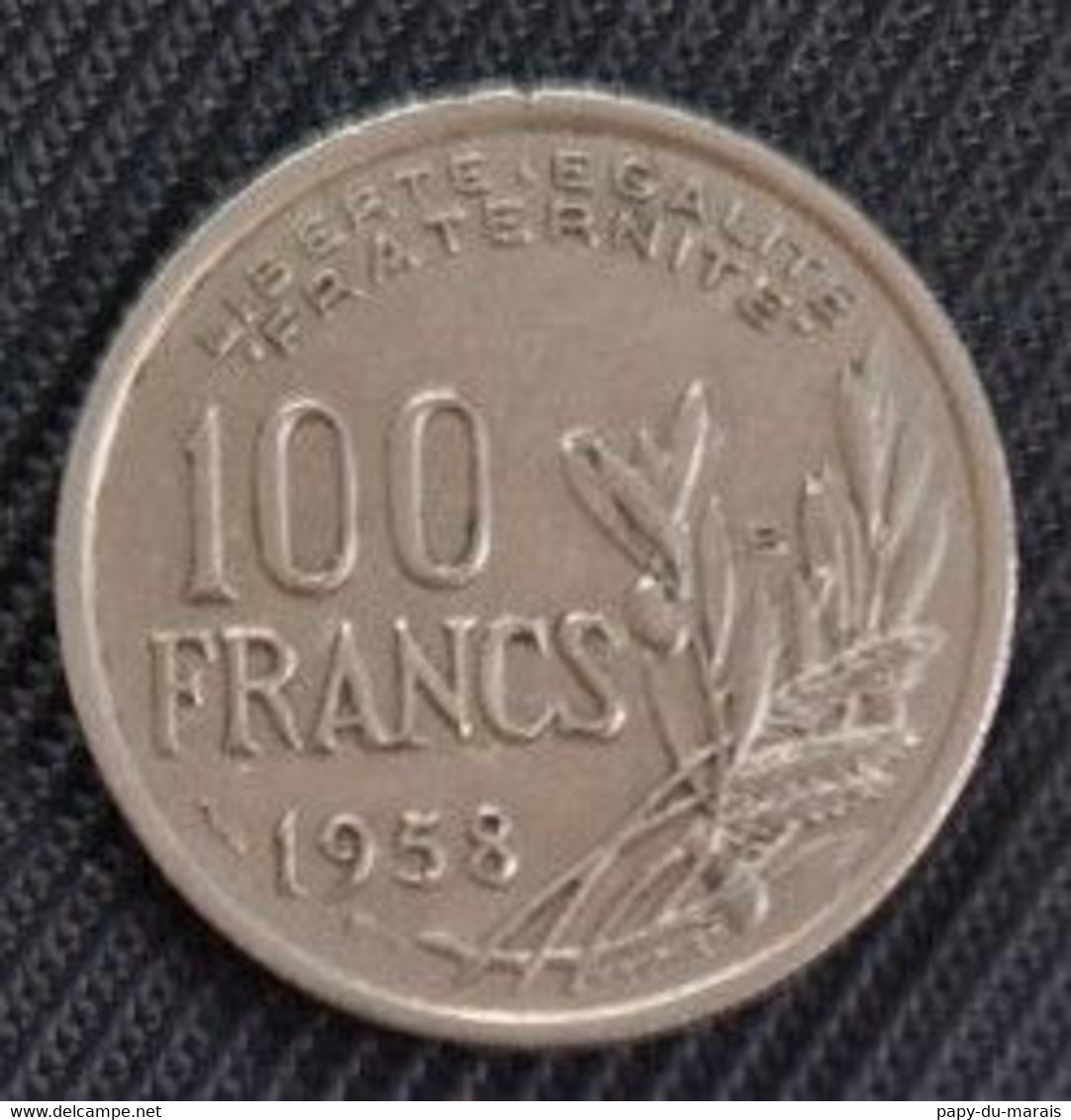 France- Pièce 100 Francs 1958 B - état TTB/SUP - 100 Francs