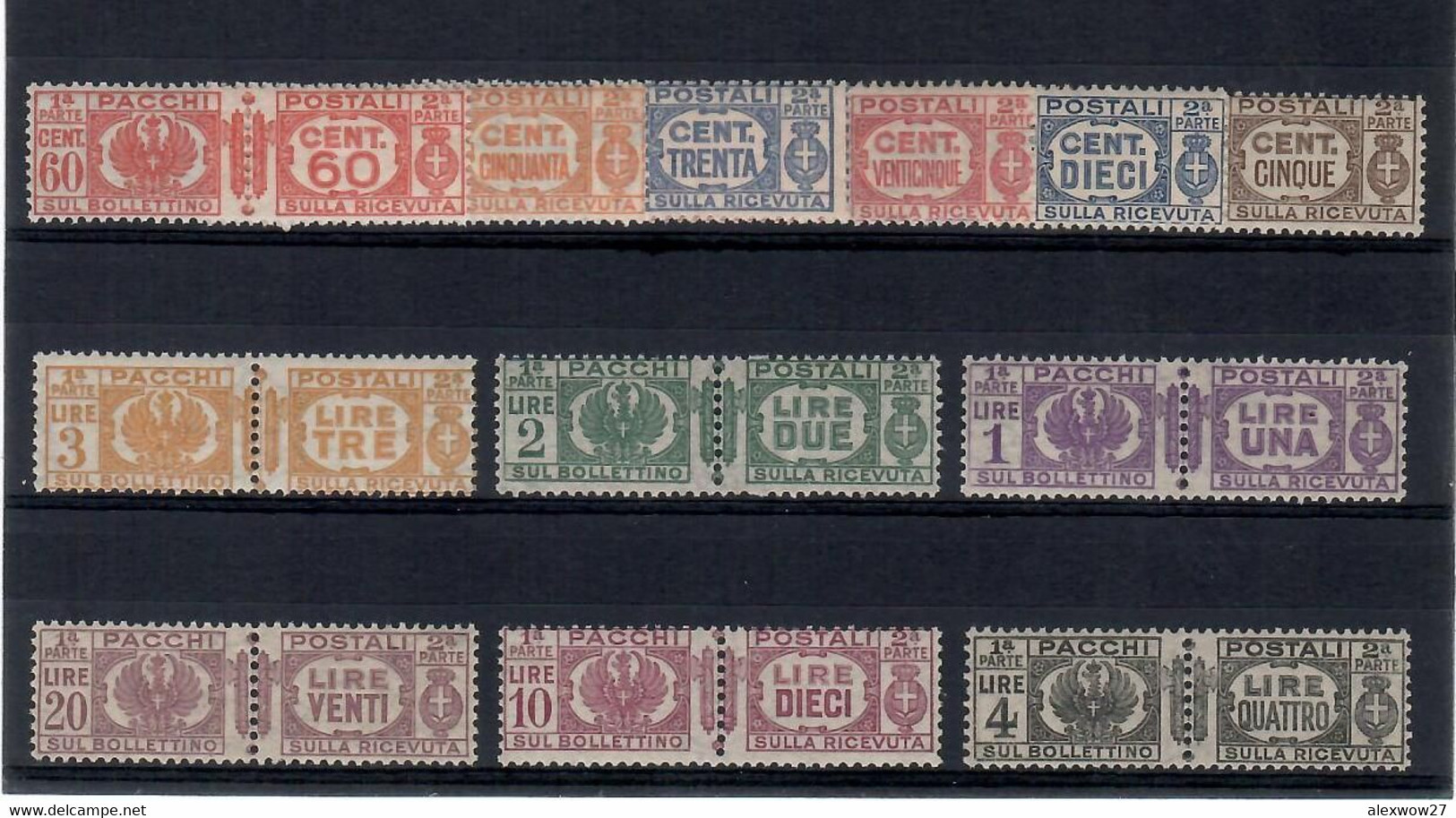 ITALIA REGNO 1927-32 PP ( SASS.24/35) ** MNH / VF - Postal Parcels