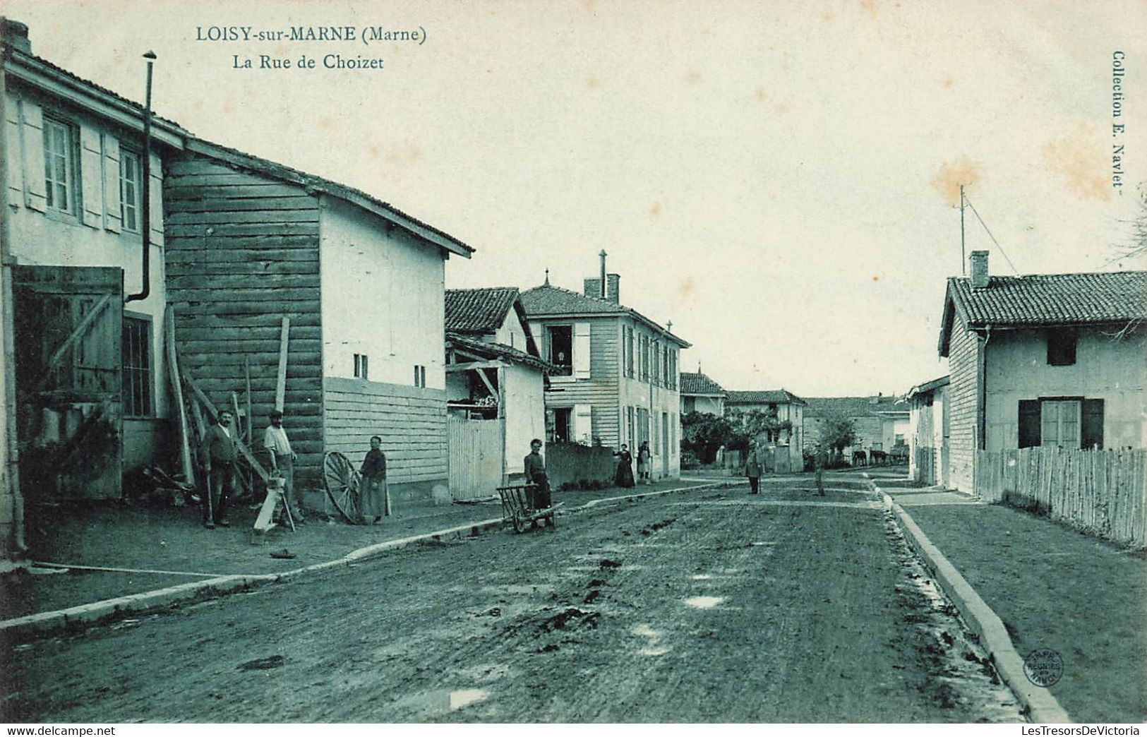 CPA Loisy Sur Marne - La Rue De Choizet - Collection E Navlet - Animé - Autres & Non Classés