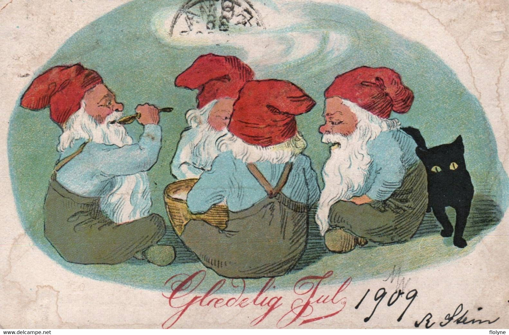 Nains - Cpa Illustrateur - Gloedelig Jul - Dwarf Nain - 1900-1949