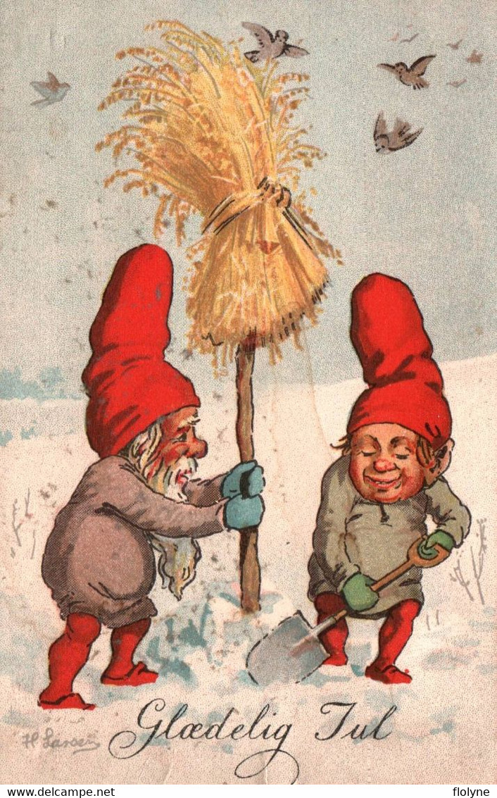 Nains - Cpa Illustrateur HANSEN - Gloedelig Jul - Dwarf Nain - 1900-1949