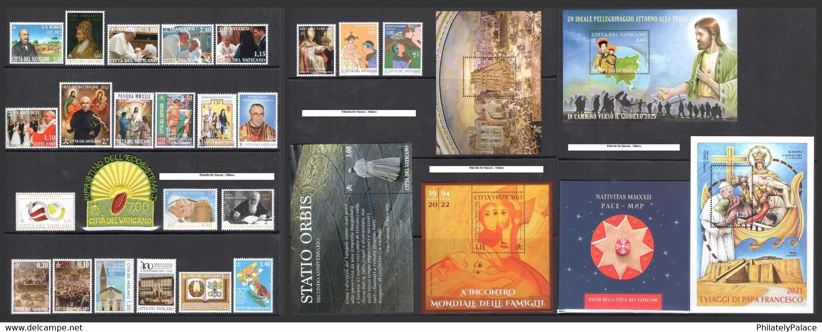 VATICAN 2022 – Full Year Pack 24 Stamps + 5 MS + 1 Booklet MNH Integra And Original Rubber (**) - Nuevos