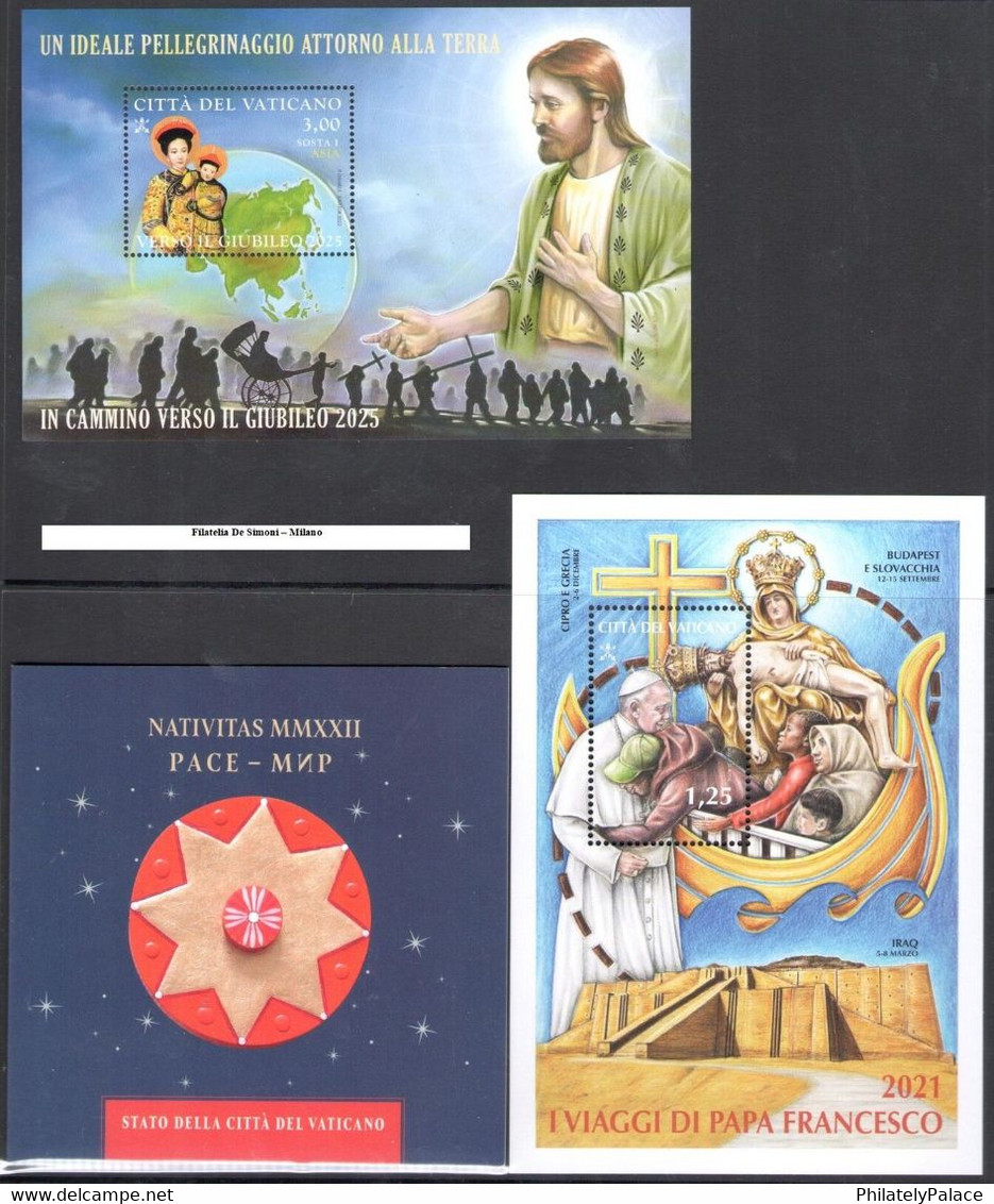 VATICAN 2022 – Full Year Pack 24 Stamps + 5 MS + 1 Booklet MNH Integra And Original Rubber (**) - Nuevos