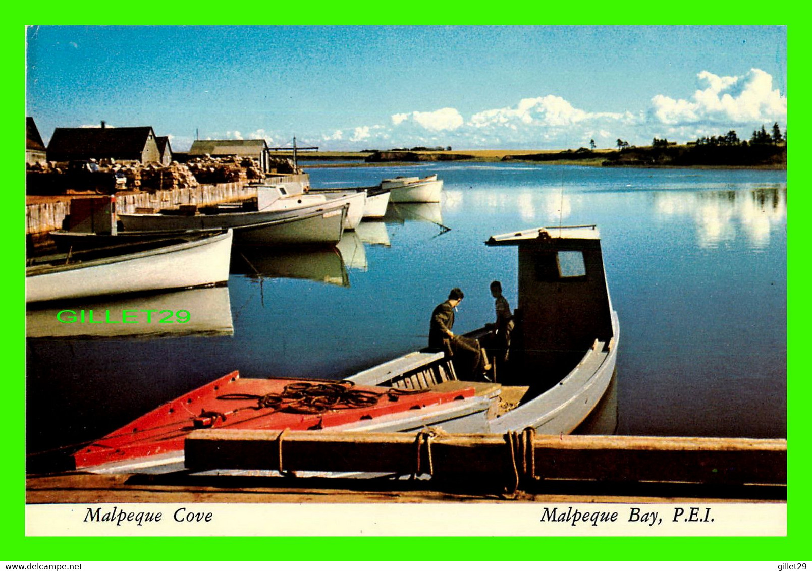 MALPEQUE COVE, PRINCE EDWARD ISLAND - CABOT PARK CAMPING AREA - ANIMATED WITH BOATS - ATLANTIC IMPORTERS - - Otros & Sin Clasificación
