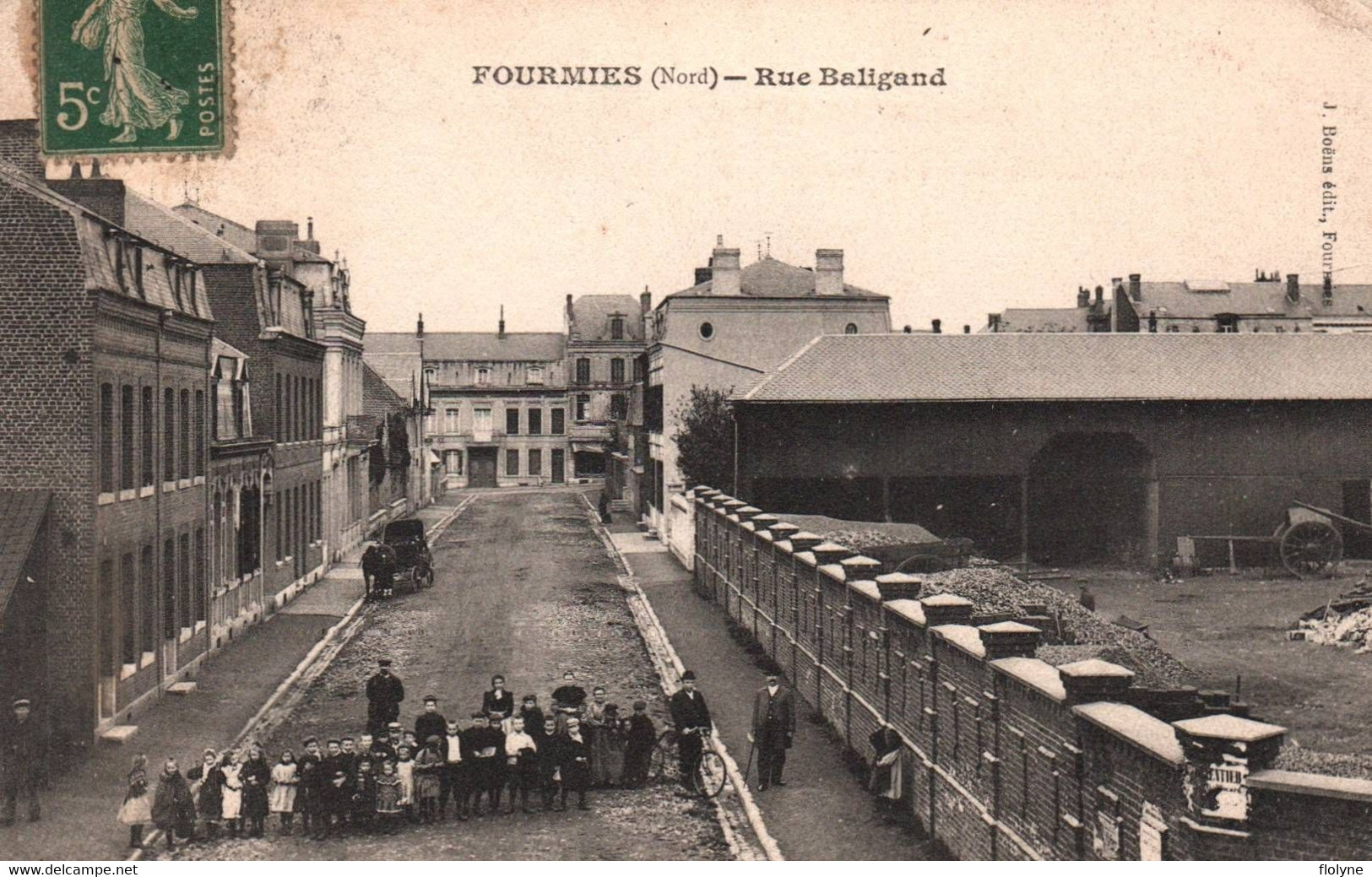 Fourmies - Rue Baligand - Usine Industrie - Villageois Enfants - Fourmies