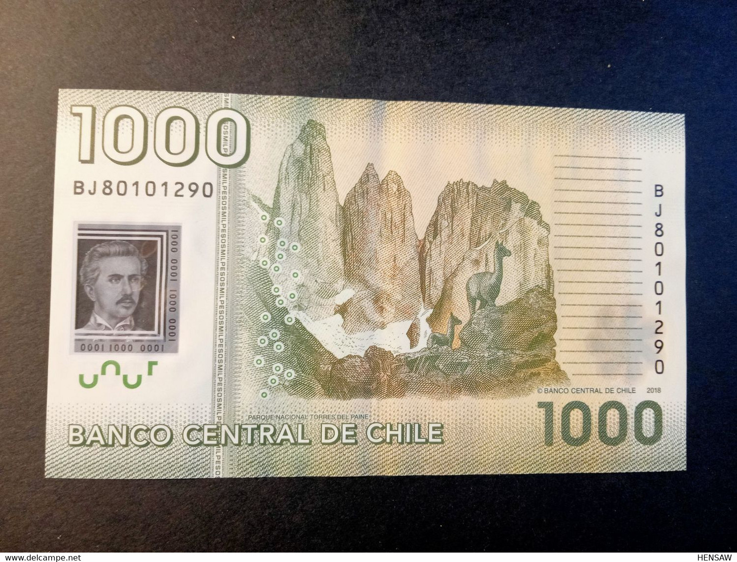 CHILE 1000 PESOS P 161h 2018 USADO USED XF - Chile