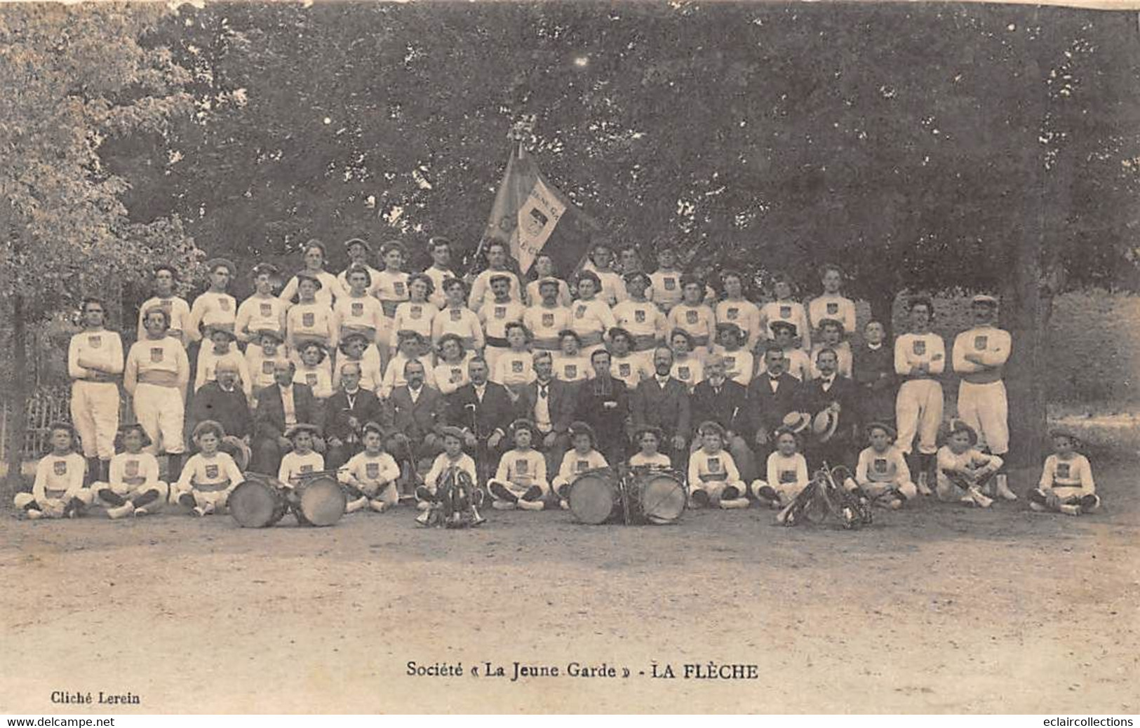 La Flèche       72           Lot De 4 Cartes Décollées Gymnastique. La Jeune Garde    ( Voir Scan ) - La Fleche