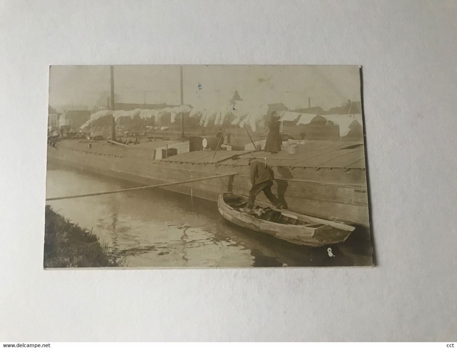 Menen  FOTOKAART Van De Haven (Leie)  Tijdens De Eerste Wereldoorlog - Menen