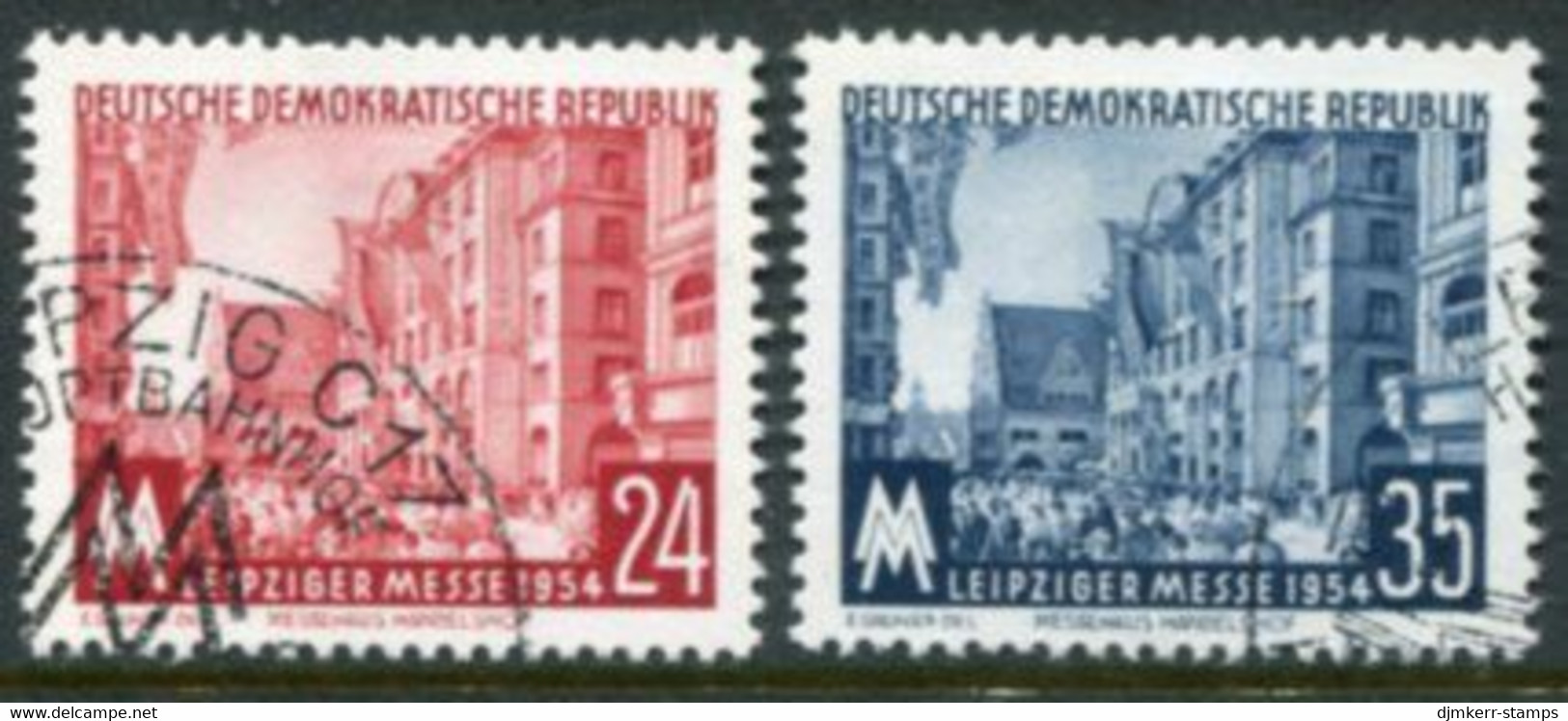 DDR / E. GERMANY 1954 Leipzig Autumn Fair  Used.  Michel  433-34 - Used Stamps