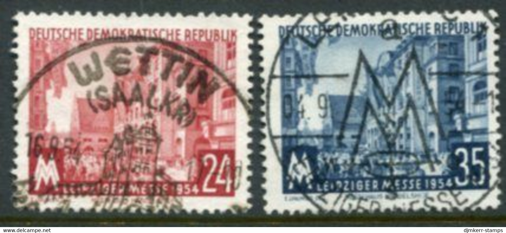 DDR / E. GERMANY 1954 Leipzig Autumn Fair  Used.  Michel  433-34 - Usati