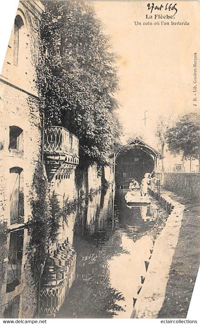 La Flèche       72       Bd St Germain Et Lavoir  2 Cartes Dont 1 Décollée   ( Voir Scan ) - La Fleche