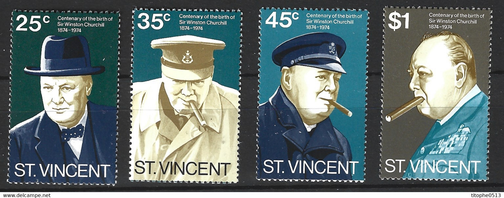 SAINT VINCENT. N°368-71 De 1974. Churchill. - Sir Winston Churchill