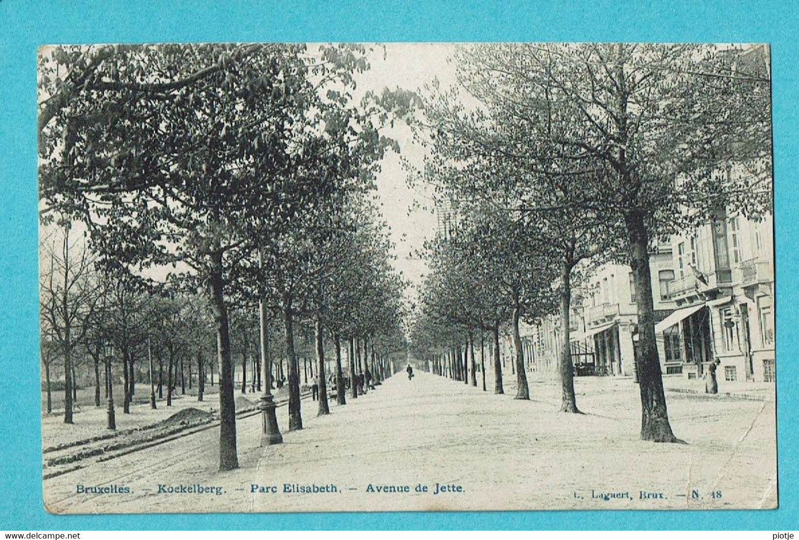 * Koekelberg (Brussel - Bruxelles) * (L. Lagaert, Nr 18) Parc Elisabeth, Avenue De Jette, Tramway, Old, Rare - Koekelberg