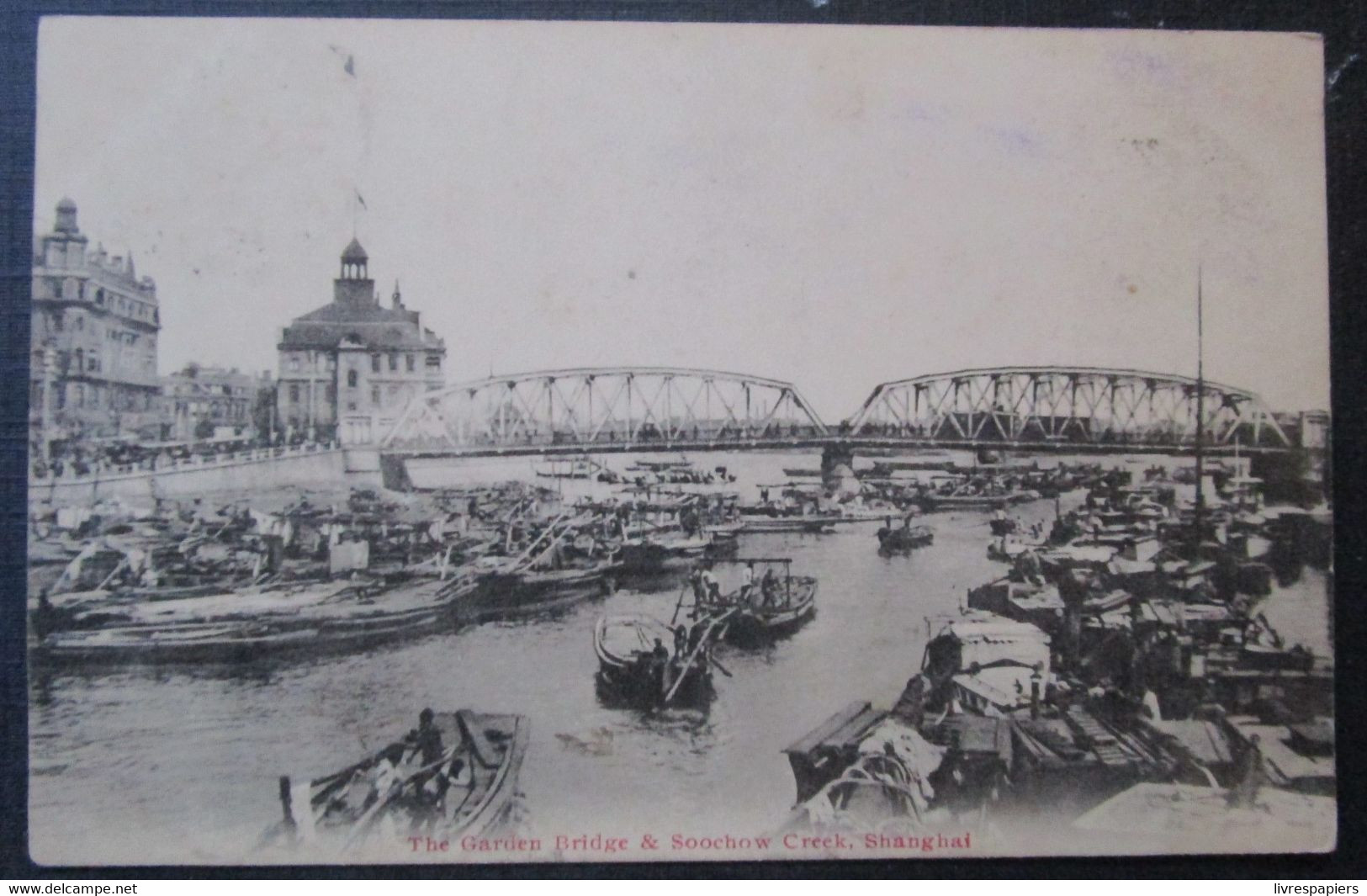 Chine Shanghai Garden Bridge Soochow   Cpa Timbrée Chinese Republic - Chine