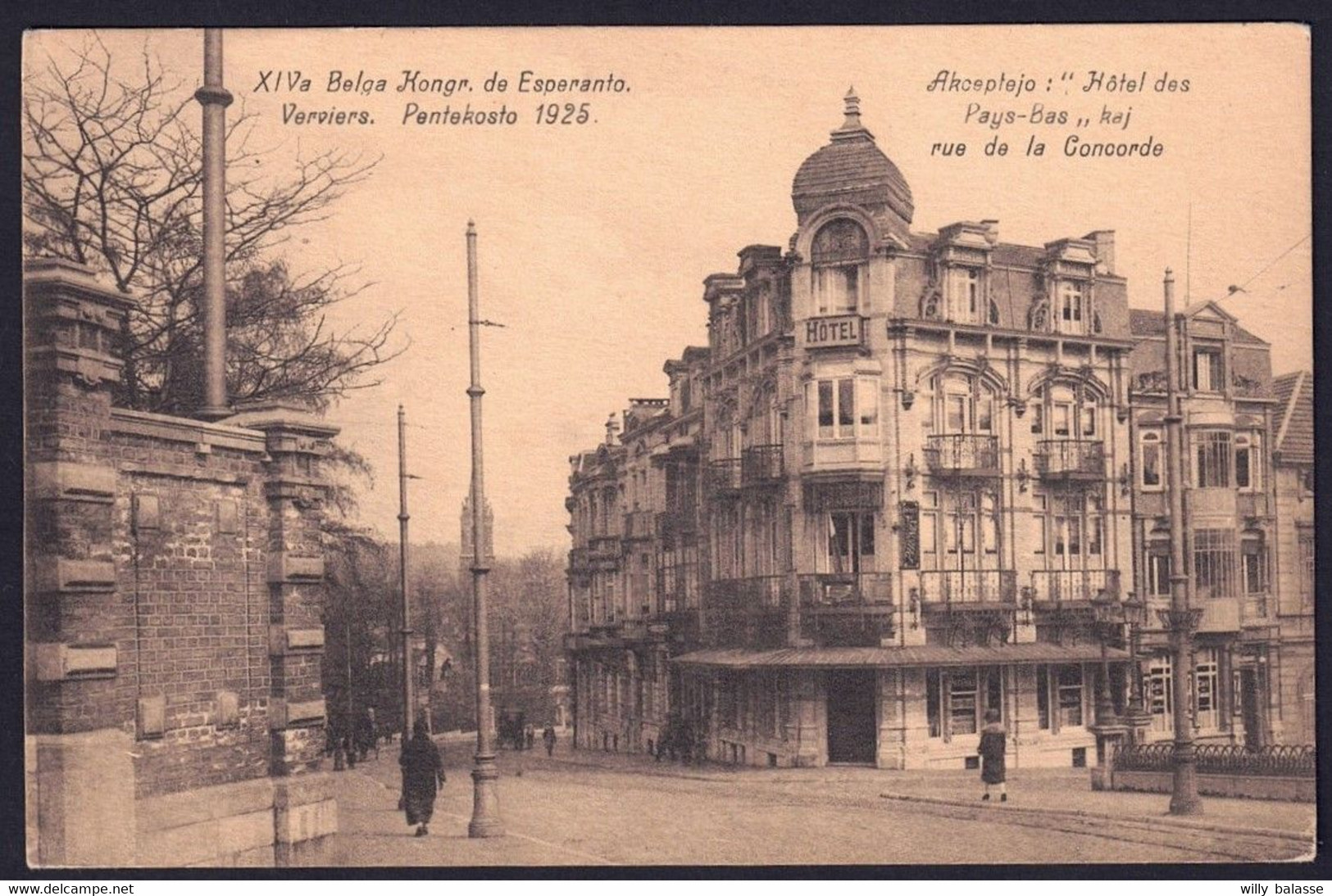 +++ CPA - ESPERANTO - VERVIERS - Pentekosto 1925 - Hôtel Des Pays Bas  // - Esperanto