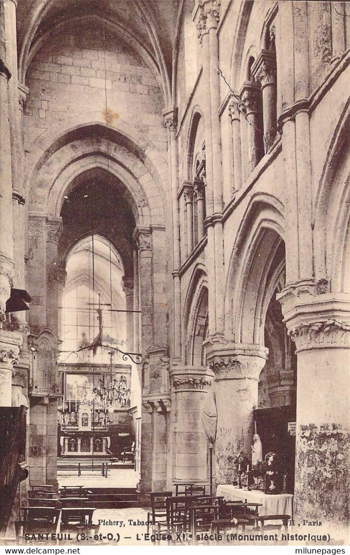 95 Val D'Oise Intérieur De L'église De Santeuil Monument Historique - Santeuil