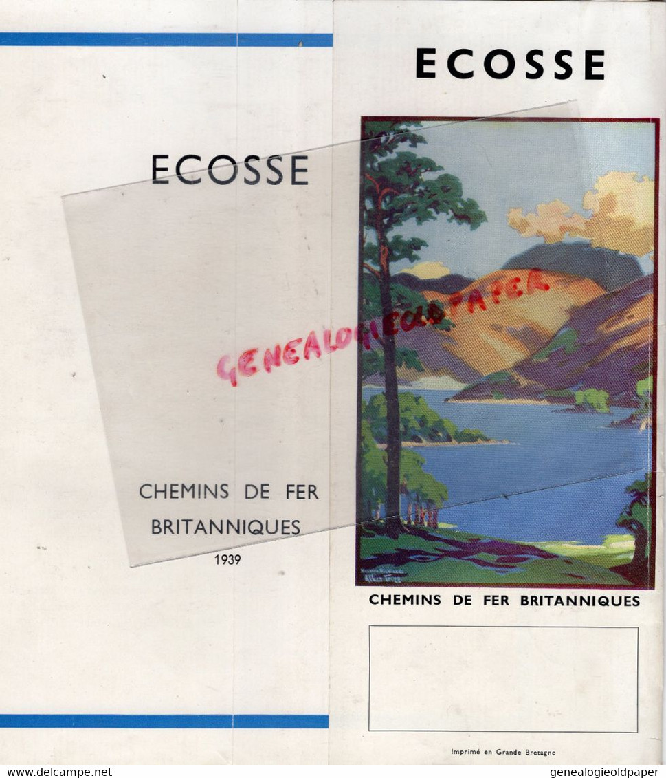 ECOSSE- SCOTLAND- DEPLIANT TOURISTIQUE CHEMINS FER- EDIMBOURG-HOTEL CRUDEN GOLF-LOCH CORUISK-ILE SKYE-LOCH SHIEL-FORTH - Cuadernillos Turísticos