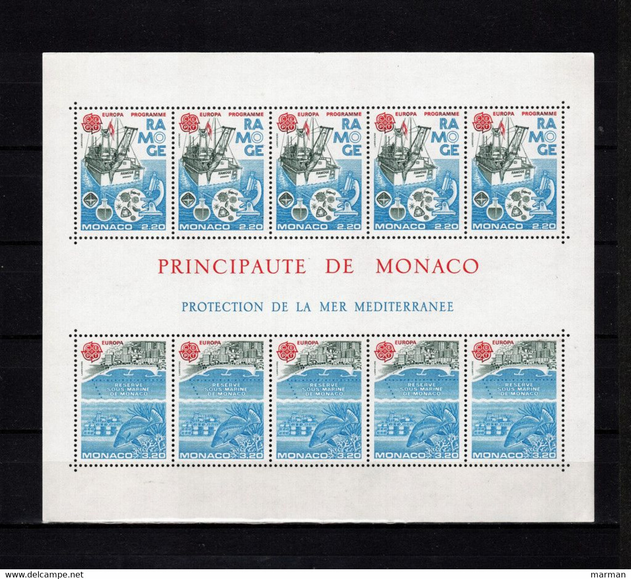 MONACO Foglietto Europa CEPT 1986 Valori Nuovi **/MNH - Blocs