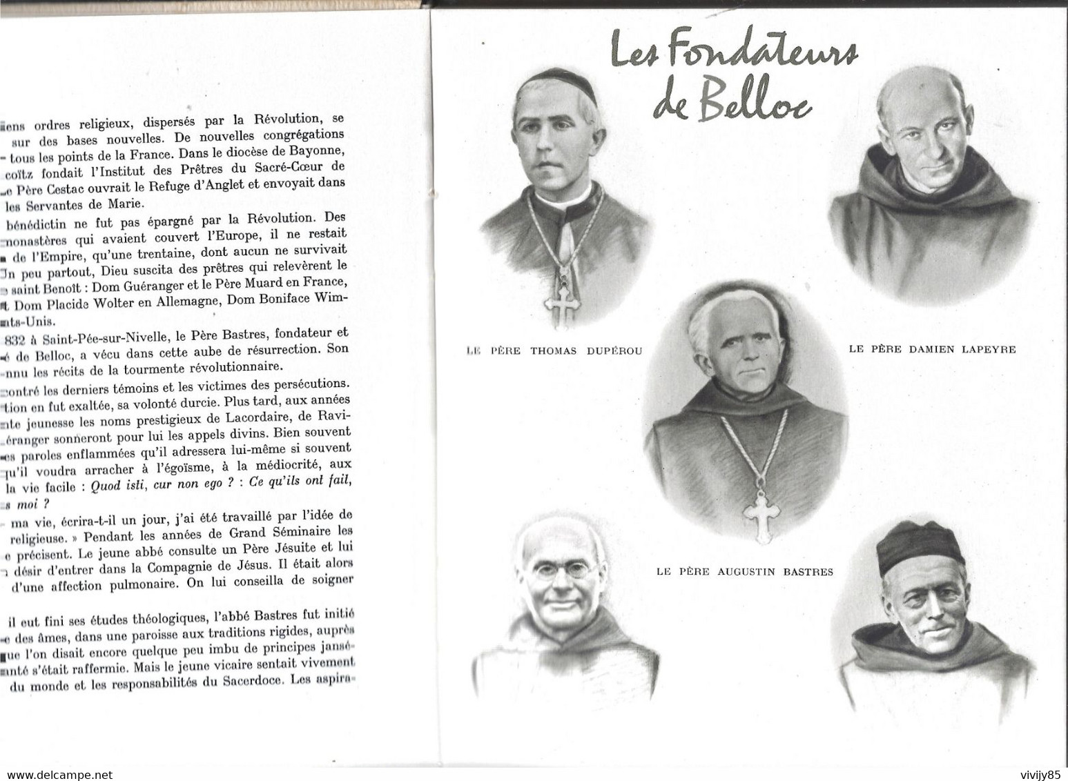 64 - Livre Ancien Peu Courant " L'Abbaye De BELLOC 1875-1955 " De Dom Ildefonse Darricau - 1957 - 104 Pages - Baskenland