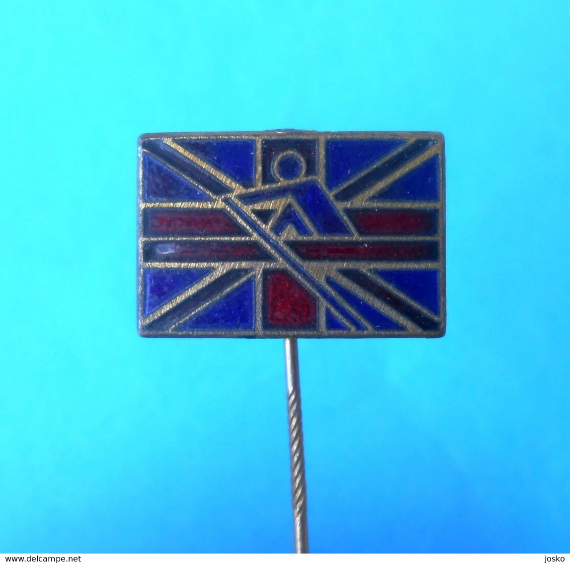 BRITISH ROWING FEDERATION (FISA) Old Enamel Pin * Aviron Rudersport Rudern Ruder Remo Canottaggio England United Kingdom - Aviron