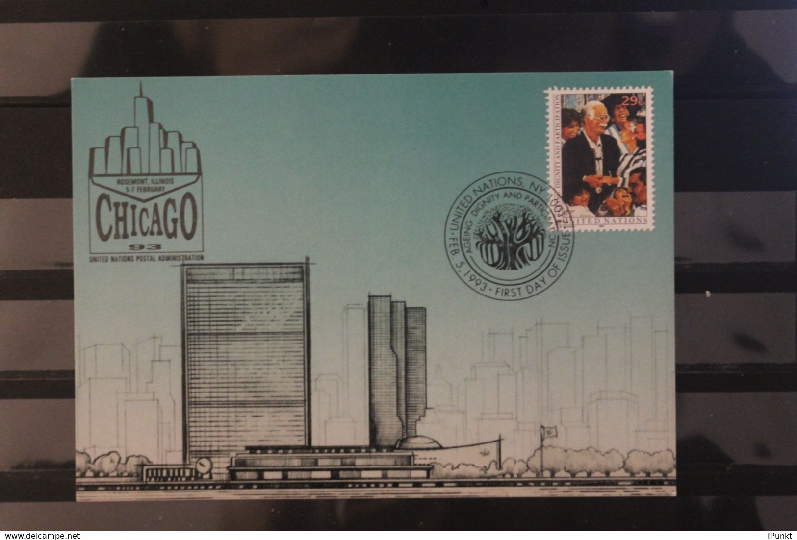 UN New York  1993, Ausstellungskarte "Chicago 93" - Covers & Documents