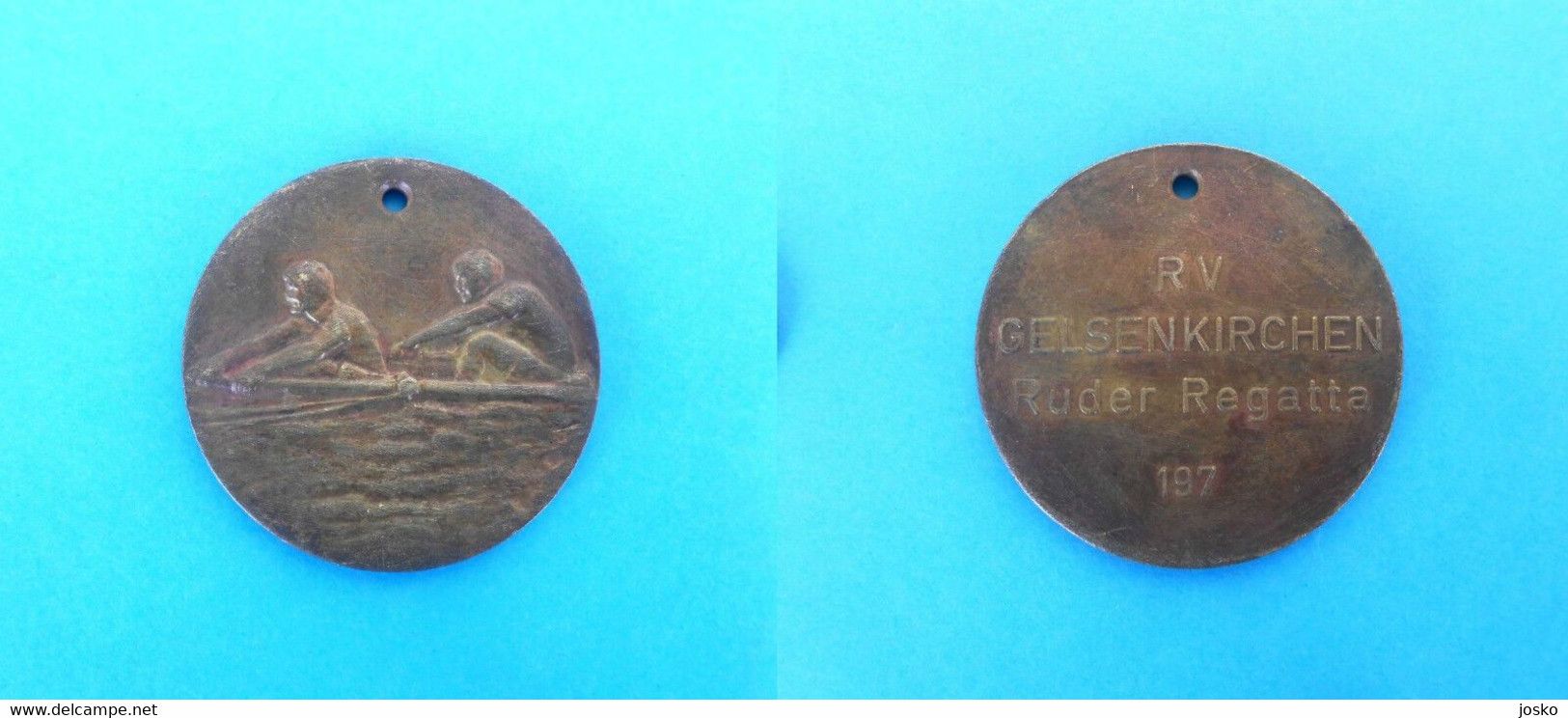 ROWING REGATTA - RV GELSENKIRCHEN - FISA ... Germany Old Medal * Aviron Rudersport Rudern Ruder Remo Canottaggio - Remo