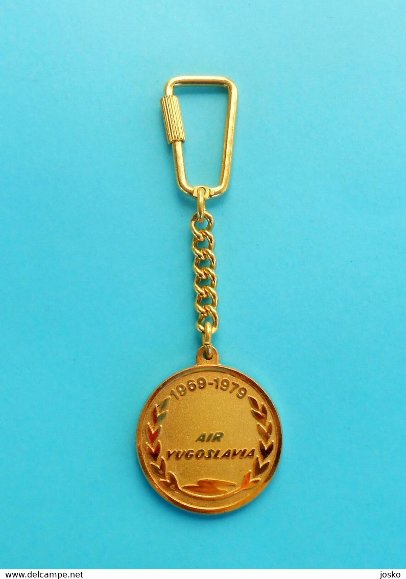 AIR YUGOSLAVIA Ex Small Yugoslavian Airline - Old Ultra Rare Keychain * Jugoslavija Yougoslavie Jugoslawien Jugoslavia - Werbung