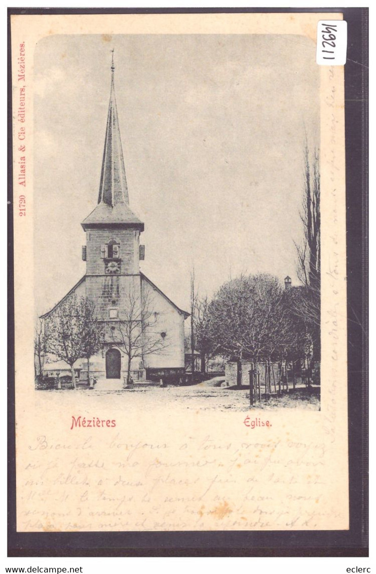 DISTRICT D'ORON - MEZIERES - L'EGLISE - TB - Jorat-Mézières