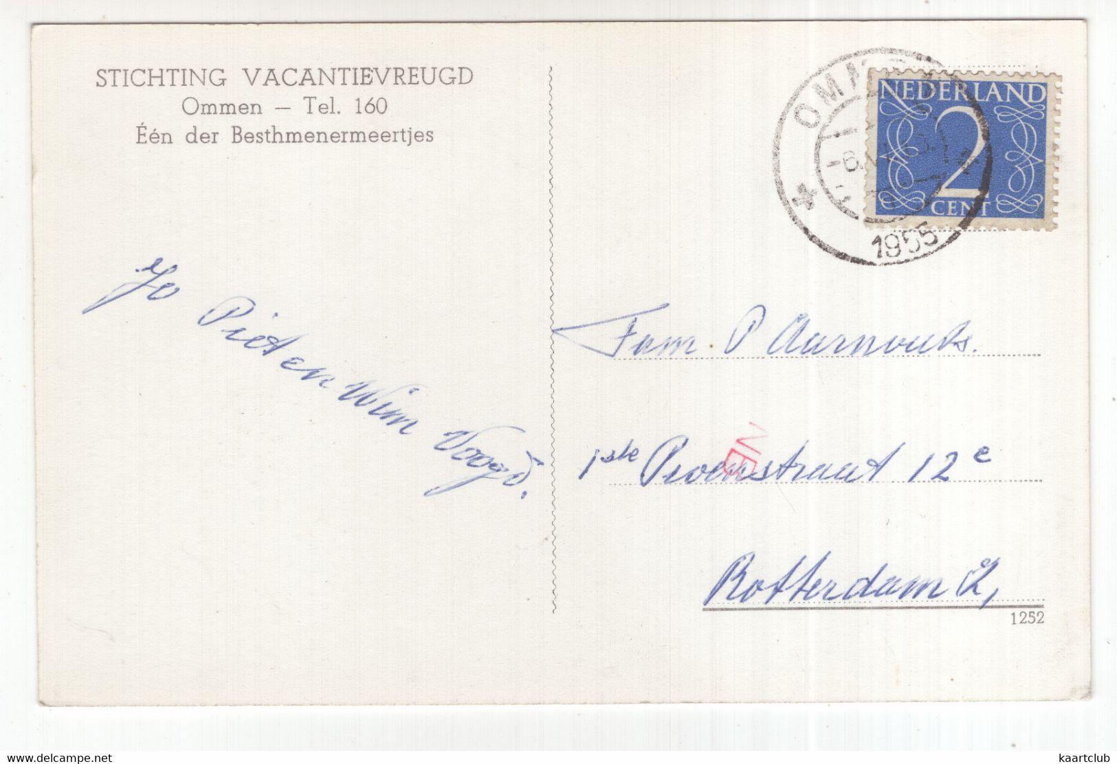 Ommen - Één Der Besthmenermeertjes - (Overijssel, Nederland/Holland) - 1955 - St. Vacantievreugd - Ommen