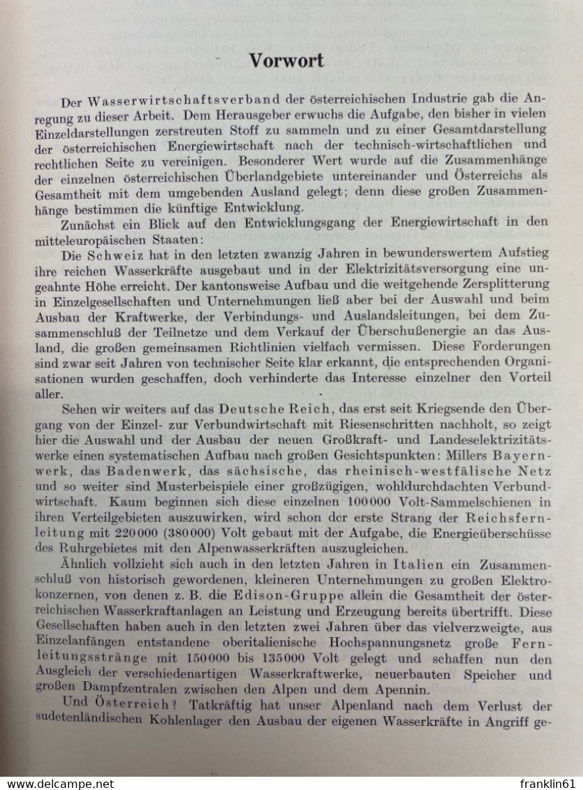 Österreichs Energiewirtschaft : Auf Veranlassung des Wasserwirtschaftsverbandes des österreichischen Industrie