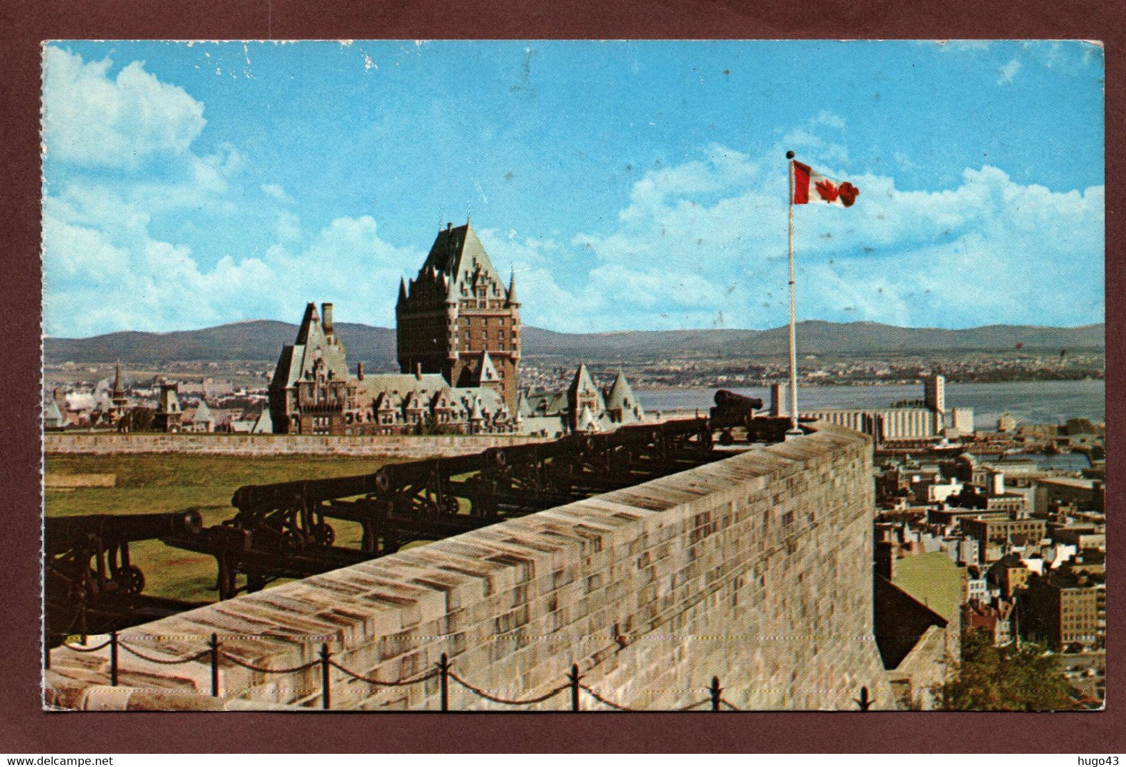 (RECTO / VERSO) CANADA - QUEBEC - PANORAMA AU SOMMET DE LA CITADELLE - MARQUES RECTO / VERSO - FORMAT CPA - Québec - La Citadelle