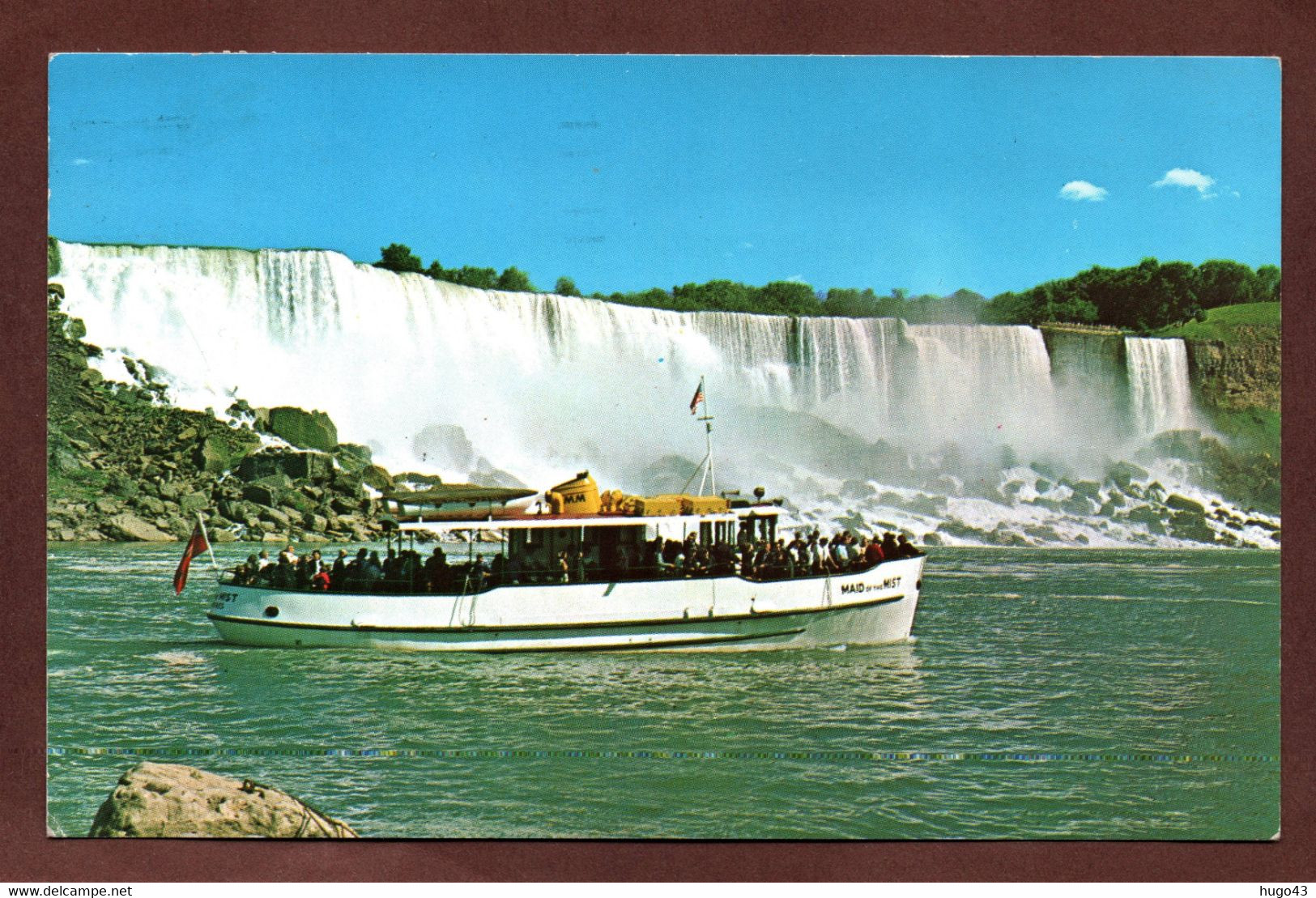 (RECTO / VERSO) MAID OF THE MIST EN 1969 - SEEING NIAGARA FALLS - BEAU TIMBRE ET FLAMME - FORMAT CPA - Buffalo