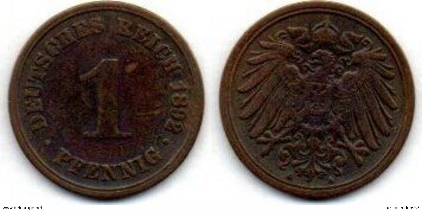 Allemagne 1 Pfennig 1892 A TTB - 1 Pfennig
