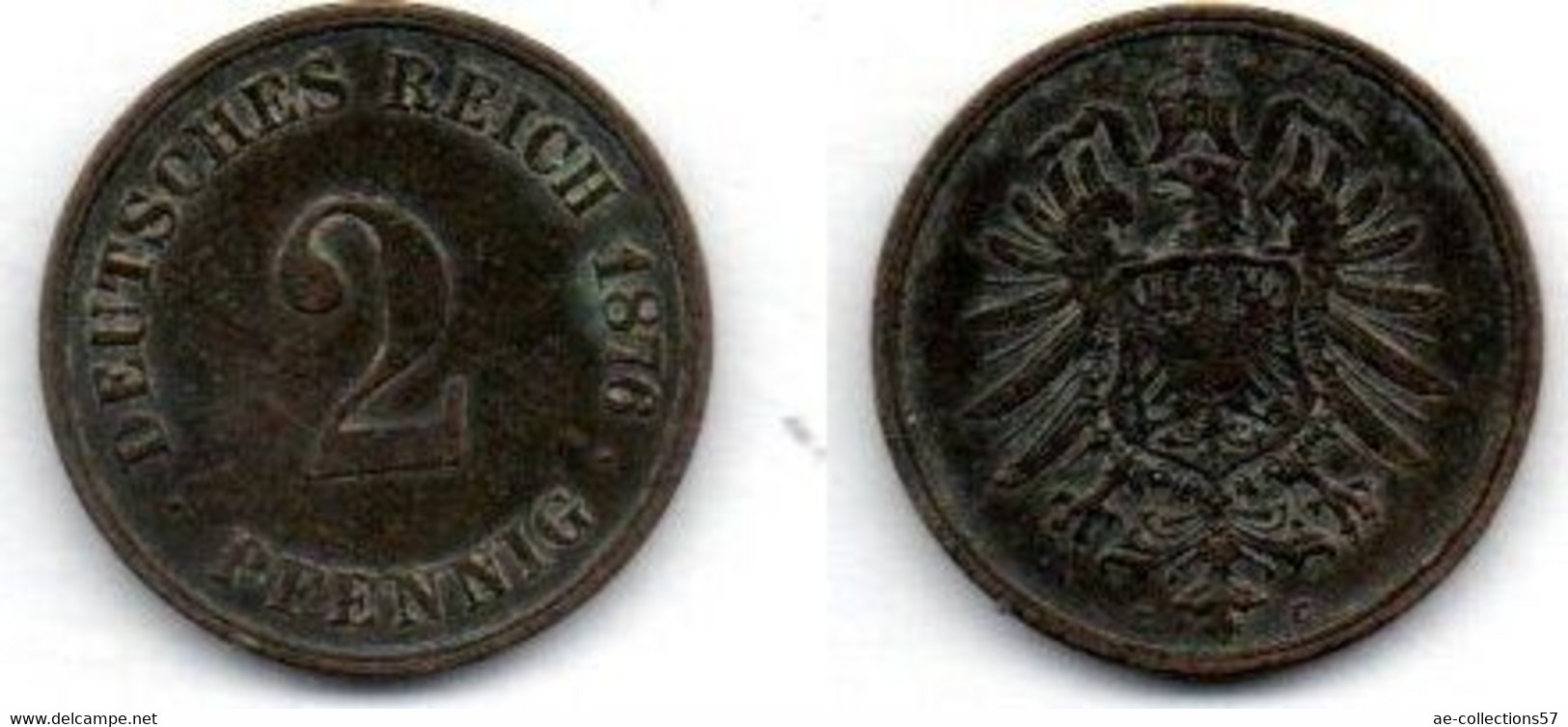 Allemagne 2 Pfennig 1876 C TB+ - 2 Pfennig