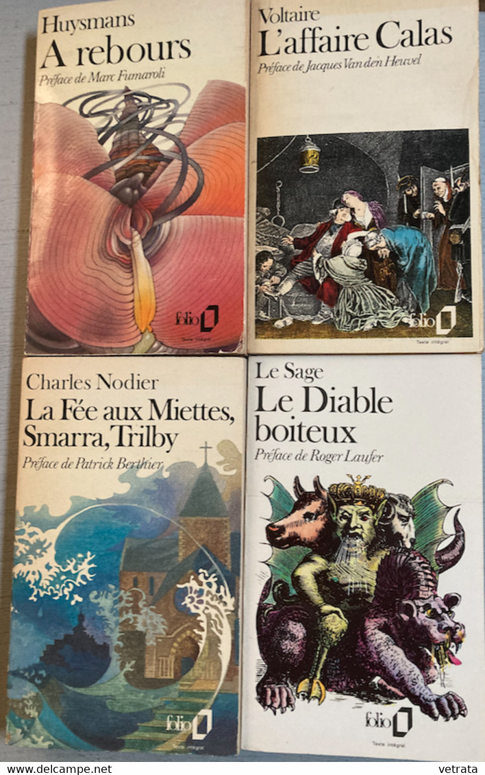 6 Classiques En Folio : Barbey D’Aurevilly-Huysmans-Le Sage-Michelet-Nodier-Voltaire - Lots De Plusieurs Livres