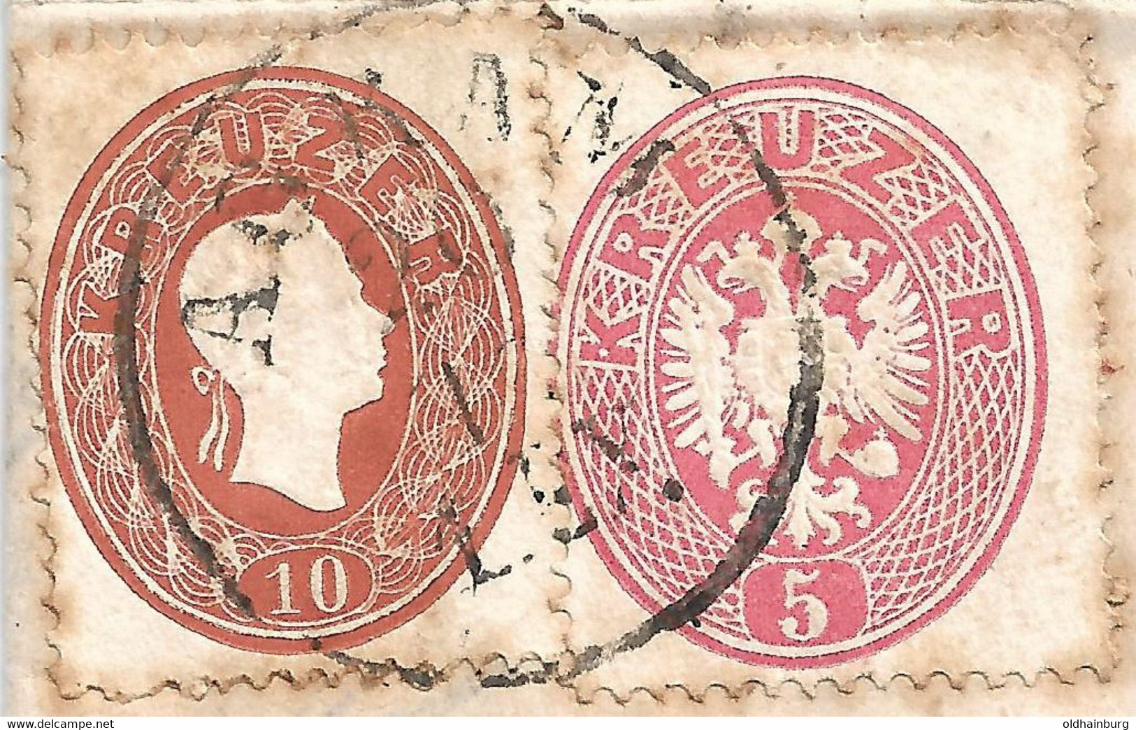 4131c: Ausgaben- Mischfrankatur 3. Und 4. Ausgabe Wien > Sissek 1863, Lt. Ferchenbauer 2.100.- €, Siehe 4 Scans - Covers & Documents