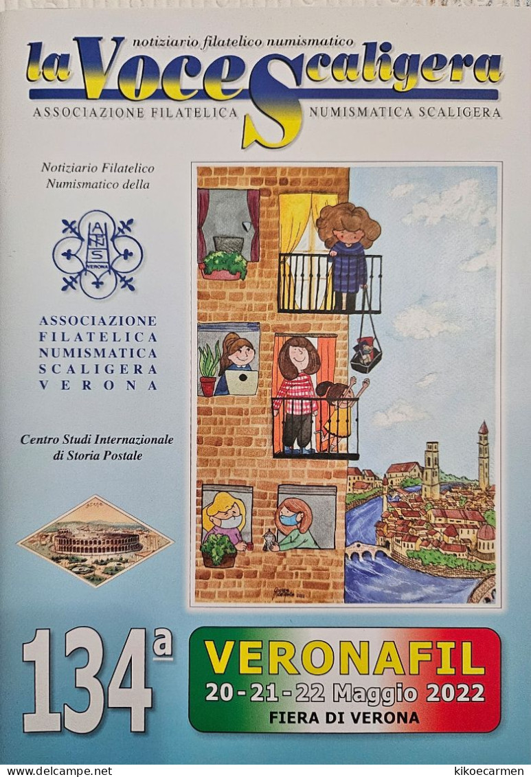 134° VERONAFIL Rigoni Stern Alpini, Censura Di Guerra, Fiume, Covid, DANTE ALIGHIERI 64pag A Colori 64 Coloured Pages - Briefmarkenaustellung