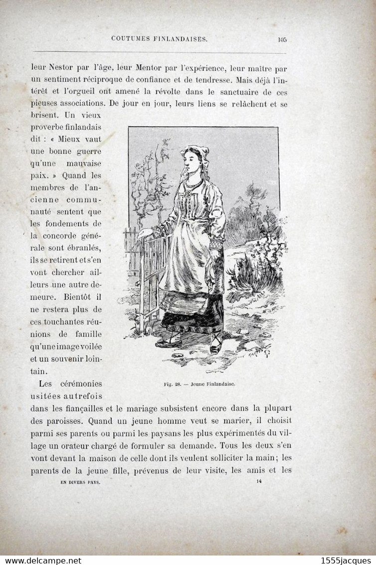 EN DIVERS PAYS / XAVIER MARMIER - PREFACE DE L. NEMOURS-GODRE -  1891 -
