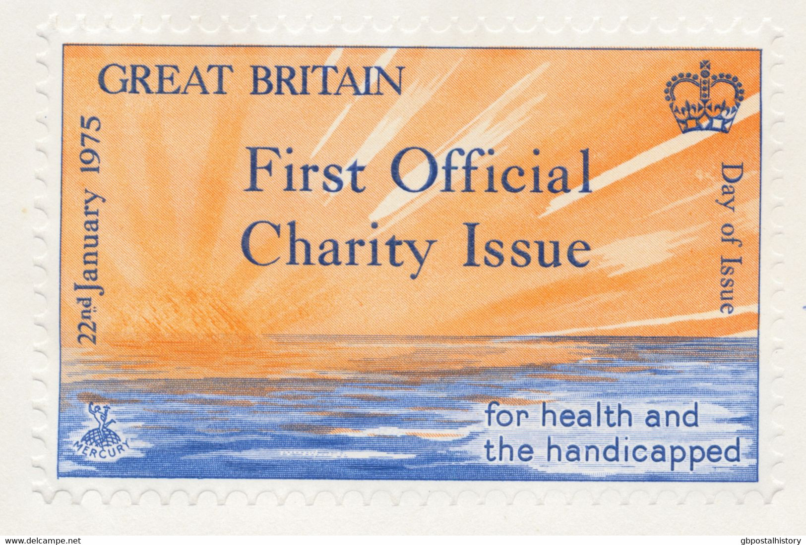 GB 1975 Health And Handicap Funds 4½p+1½p On Superb FDC W Very Rare Large Cinderella Stamp Tied By „FIRST DAY OF ISSUE - 1971-1980 Em. Décimales