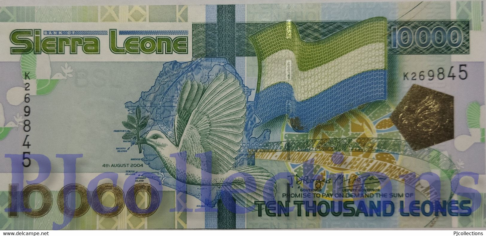 SIERRA LEONE 10000 LEONES 2004 PICK 29a UNC - Sierra Leone