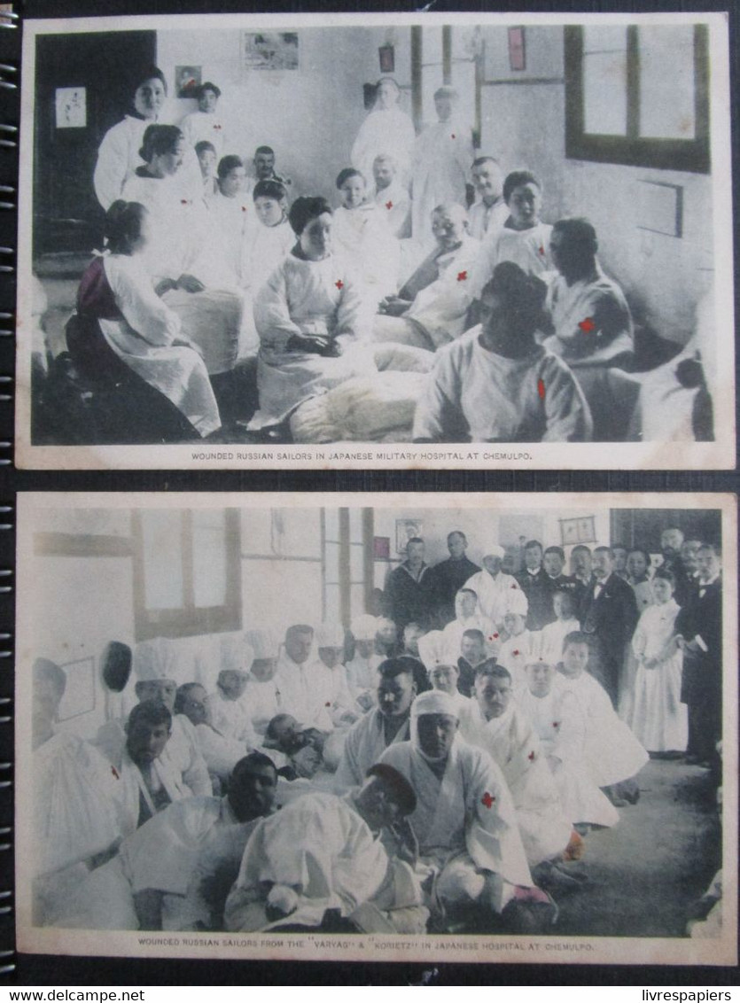 Coree Chemulpo Guerre Russo Japonaise Lot 2 Cpa Japanese Military Hospital Russian Sailors - Korea, South