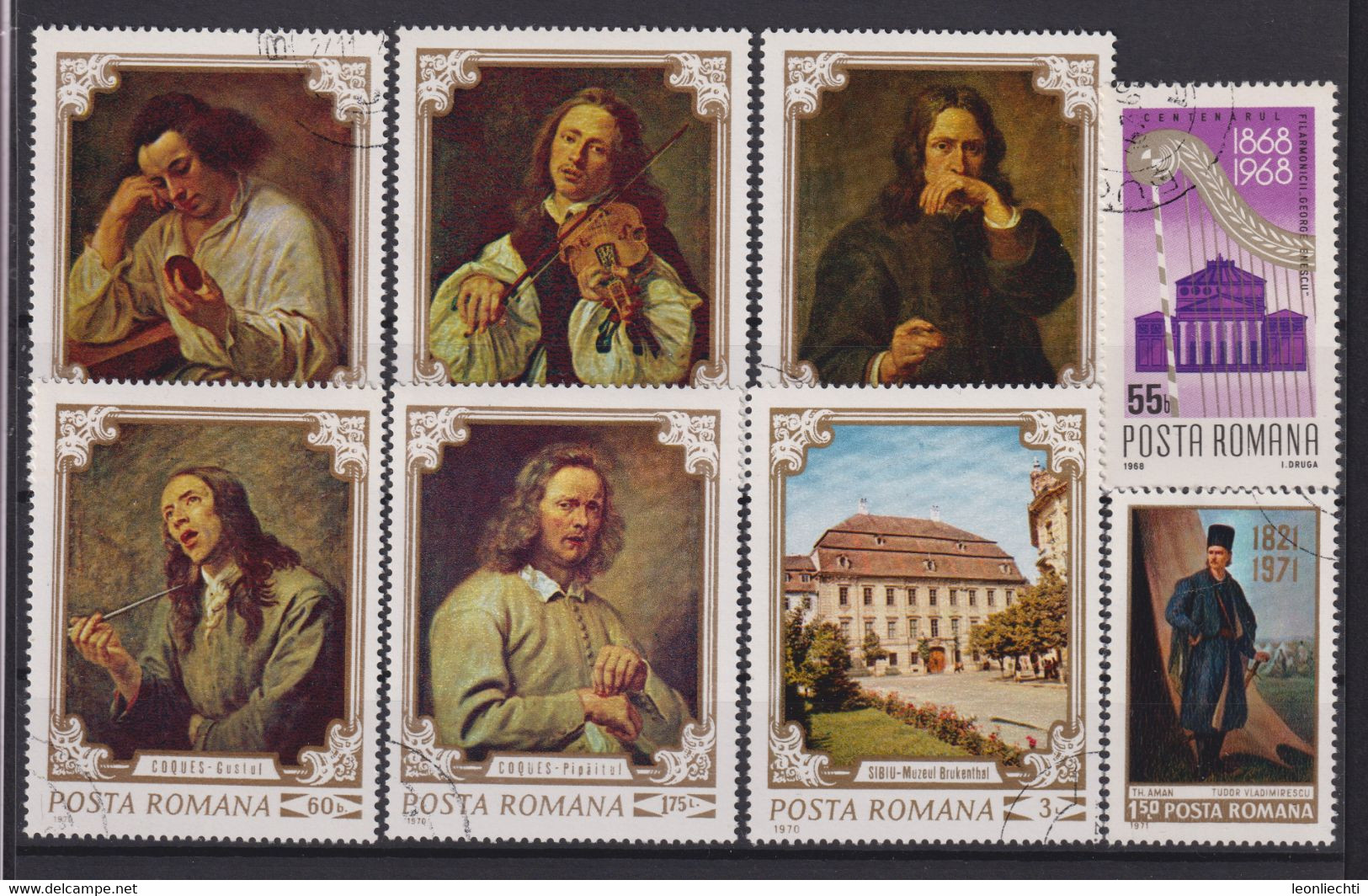 Rumänien Lot ° Gemälde Briefmarken Gestempelt /  Stamps Stamped /  Timbres Oblitérés - Verzamelingen