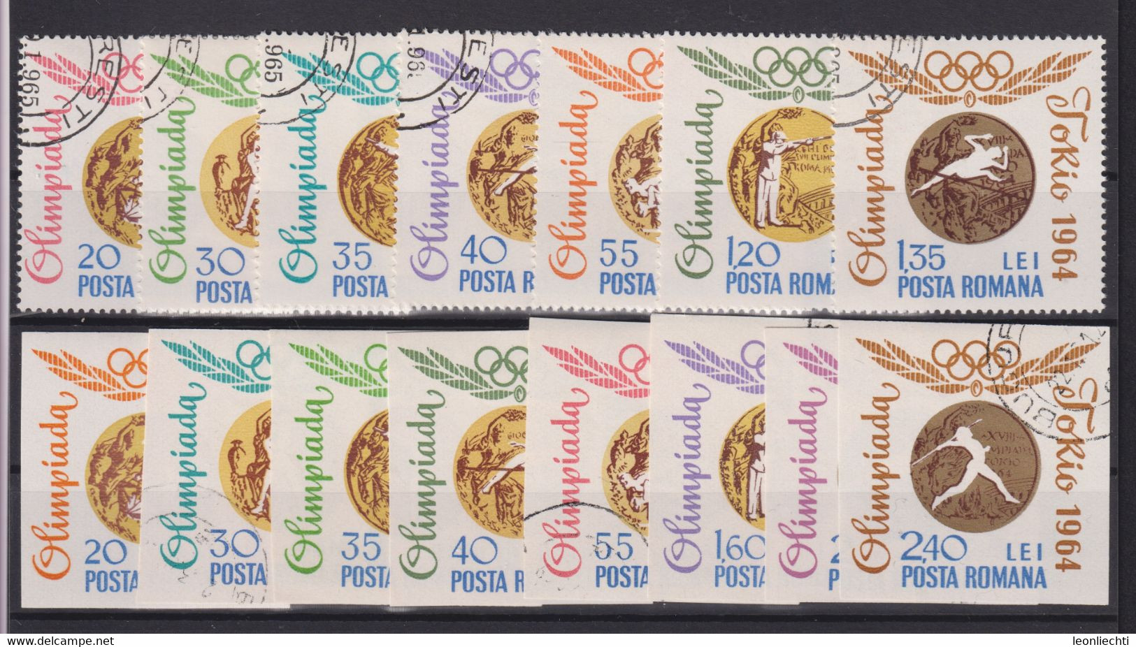 Rumänien 1964  Lot ° Gezähnt U. Und Geschnitten Kompl. Briefmarken Gestempelt /  Stamps Stamped /  Timbres Oblitérés - Verzamelingen