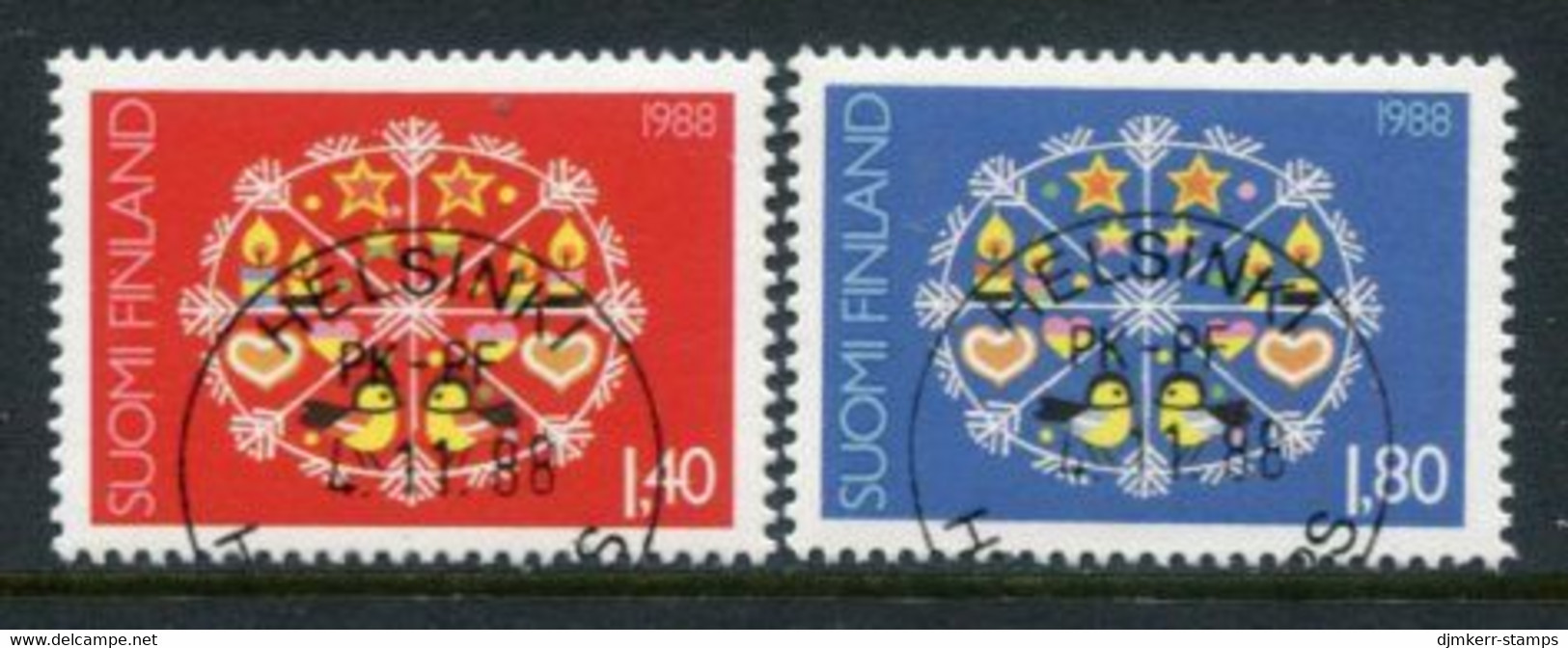 FINLAND 1988 Christmas Used.  Michel 1066-67 - Gebruikt