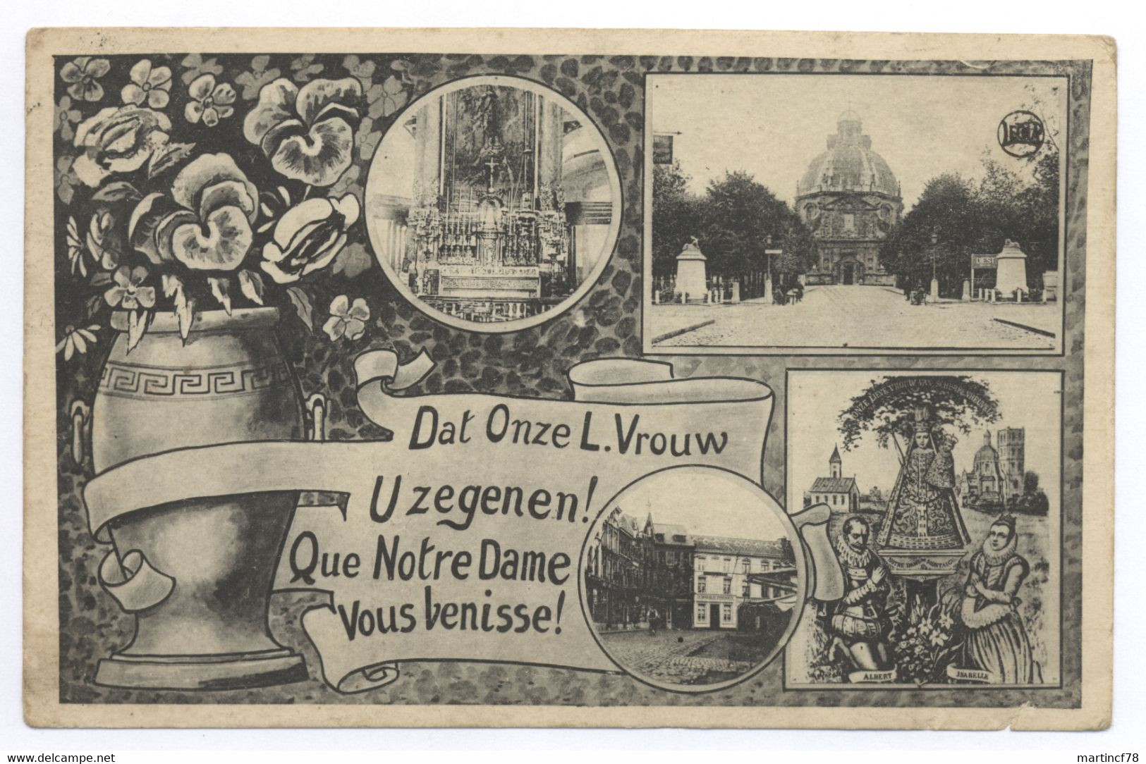 Belgien Dat Onze L. Vrouw Uzegenen! Que Notre Dame Vous Benisse! Gel. 1926 Scherpenheuvel - Scherpenheuvel-Zichem