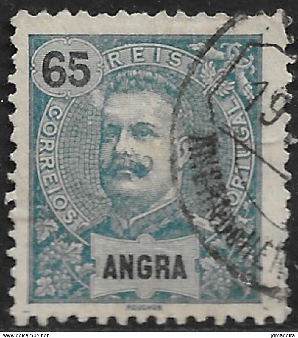 Angra – 1898 King Carlos 65 Réis Used Stamp - Angra