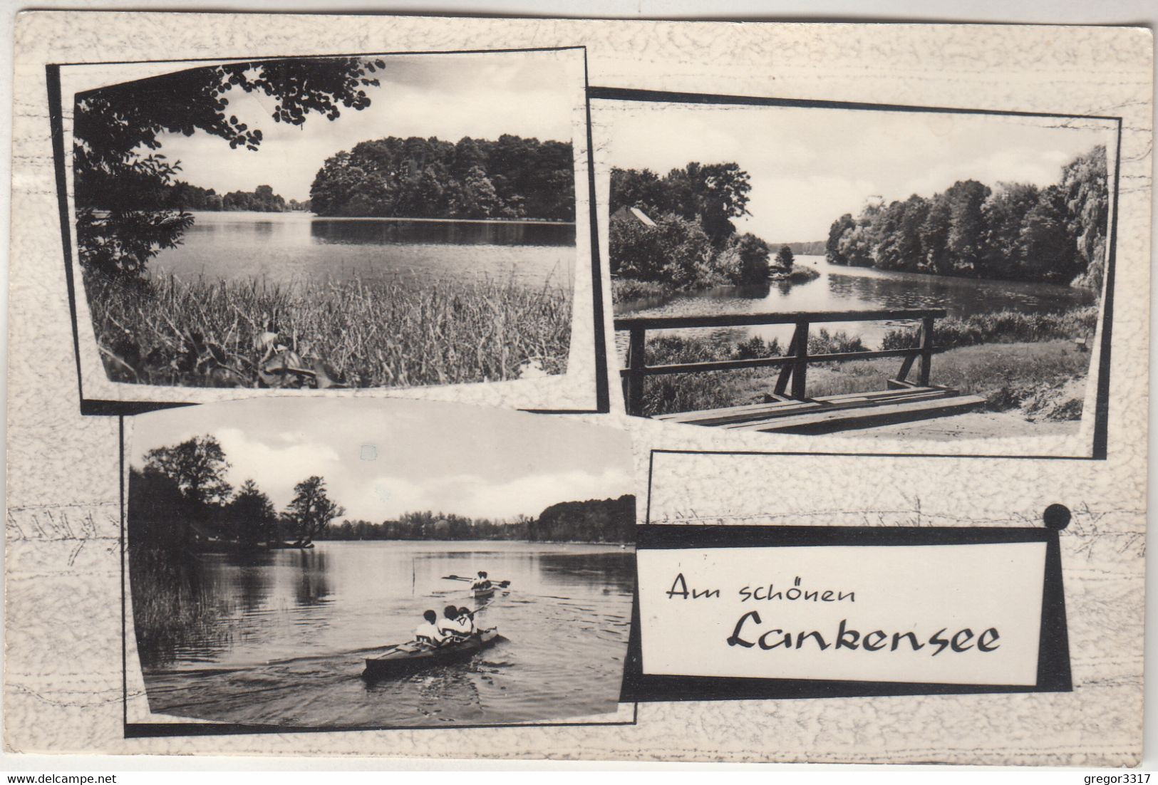 C2365) Am Schönen LANKENSEE - Tolle Dreibild AK Boote Wasser Brücke - Koenigs-Wusterhausen