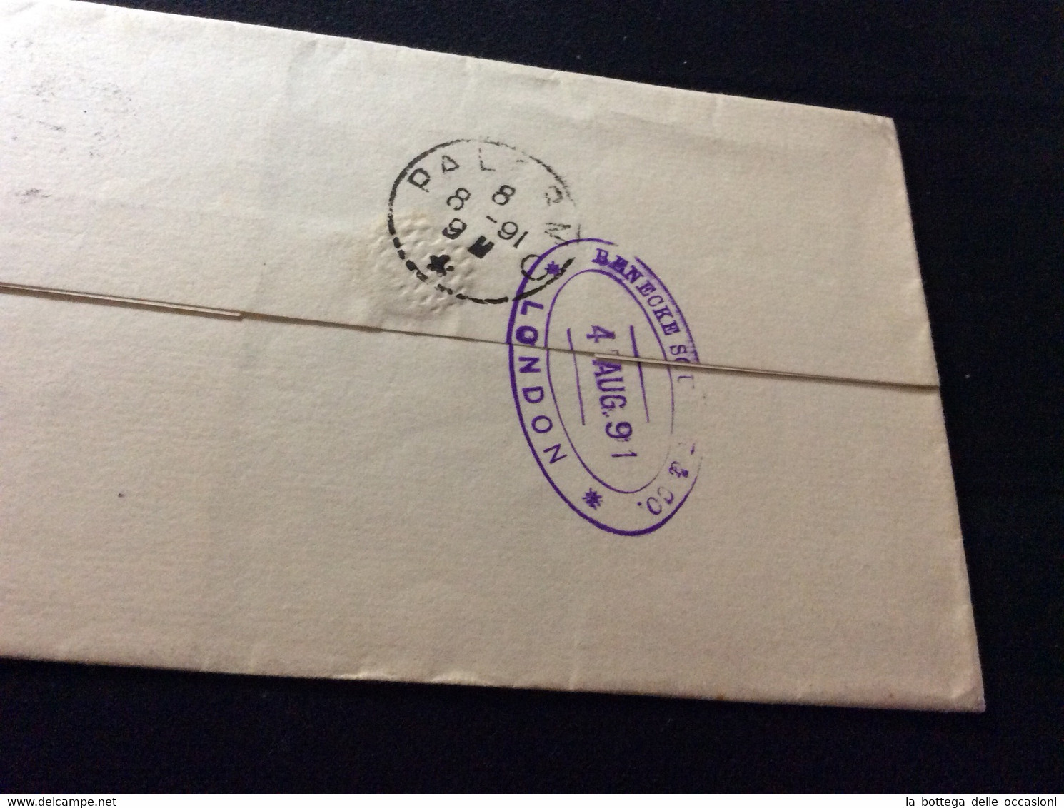 Gran Bretagna Greit Britain Histoire Postale London  For Sicily 1891  Palermo - Briefe U. Dokumente